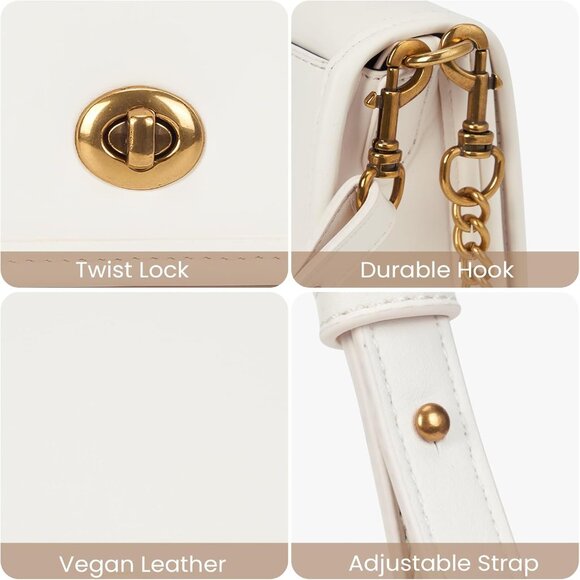 Women Shoulder Bag Faux Leather Small Crossbody Purse for Daily Use - Picture 4 of 6